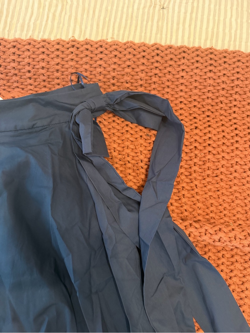 TCEC One-Shoulder Navy Bubble Hem Dress - Picture 6 of 9